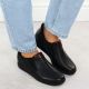 12. Damen-Lederschuhe mit Keilabsatz, schwarz, Rieker 47253-00