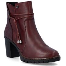 Damen-Ankle-Boots aus Leder mit hohem Absatz, bordeauxrot, Rieker Y2567-35