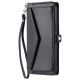 13. Samsung Galaxy A56 5G Leder-Wallet-Case mit Standfunktion und Tragegurten – Schwarz