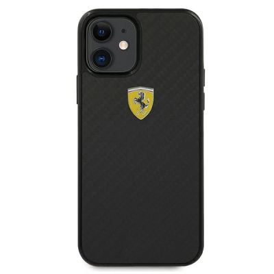 3. Ferrari FERCAHCP12SBK iPhone 12 mini 5.4" schwarz/schwarz Hardcase On Track Real Carbon