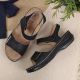 6. eVento W EVE223D schwarze Keilsandalen 
