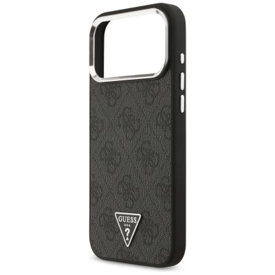6. Guess 4G Triangle Logo MagSafe Hülle für iPhone 17 Pro Max - Schwarz