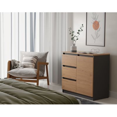 3. Kommode mit 1 Tür und 3 Schubladen, Tischkunst-Set von ANT/ART