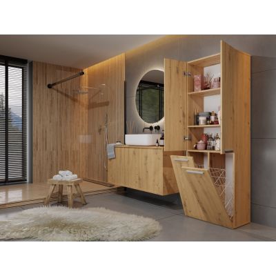 4. NEL ART Badezimmersäule 2-türiges Korb-Set