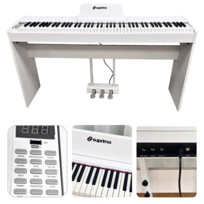 SUPRIMO SDP88 WH weißes digitales Desktop-Piano