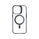 5. 3mk Satin Armor MagCase Hülle mit MagSafe für iPhone 15 Pro Max – transparent mit schwarzem Rahmen