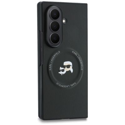 3. Karl Lagerfeld Karl&Choupette Pins MagSafe Hülle für Samsung Galaxy Z Fold 8 Ultra - Schwarz