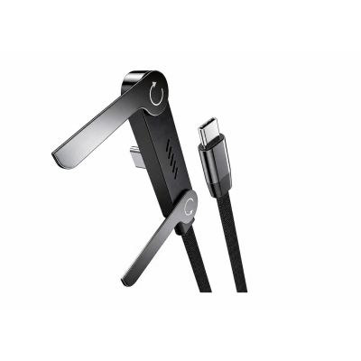 VAKOSS-Kabel mit Standfunktion, 2 x Typ-C, 1 m, 100 W, 5 A