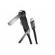 VAKOSS-Kabel mit Standfunktion, 2 x Typ-C, 1 m, 100 W, 5 A