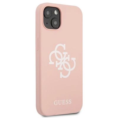 4. Guess GUHCP13SLS4GWPI iPhone 13 mini 5.4" rosa/rosa Hartschale Silikon 4G Logo