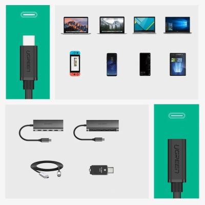 5. Ugreen 40574 USB-C – USB-C 5Gb/s-Kabel 0,5 m – Schwarz
