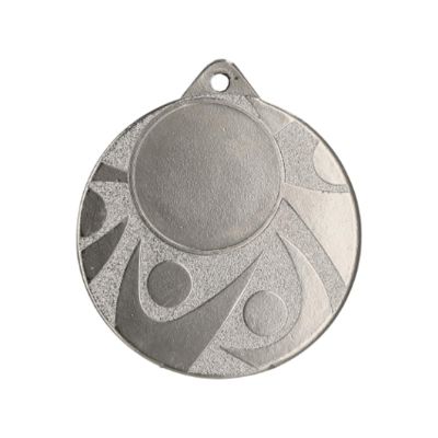 Allgemeine silberfarbene Medaille mit Platz für ein 25-mm-Emblem – Stahlmedaille