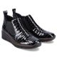 38. Rieker W R474 Schlangenleder Stiefeletten schwarz