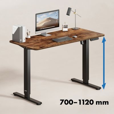 9. ERGO OFFICE ELEKTRISCHER SCHREIBTISCH, HÖHENVERSTELLBAR BIS 1160 MM, MAX. 80 KG, OHNE TISCHPLATTE, FÜR ARBEIT IM SITZEN UND STEHEN, SCHWARZ ER-400 B
