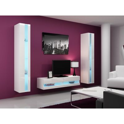 6. VIGO NEUES Regal 180/40/30, weiß/glänzend weiß