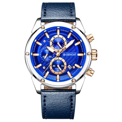 12. Giewont Chronograph Saphir Silber Blau Herrenuhr GW8810-A2
