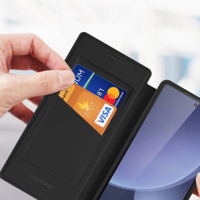 4. Dux Ducis Skin X Pro Hülle für Samsung Galaxy S25 Ultra mit MagSafe und Geldbörse – Schwarz