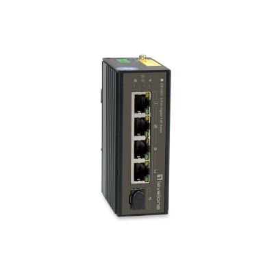 2. LevelOne 5-Port Gigabit Industrie-Switch - DIN-Schiene - -30°C bis 65°C - Gigabit Ethernet (10/100/1000) - Vollduplex - Power over Ethernet (PoE) - Wandmontage (IGP-0501)