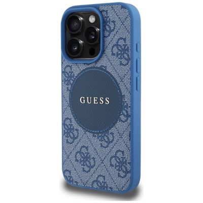 2. Guess 4G Circle Classic Logo MagSafe Hülle für iPhone 16 Pro Max - Blau