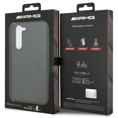8. AMG AMHCS23MBLSCA S23+ S916 schwarz/schwarz Hardcase Carbon Stripe&Embossed