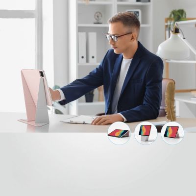 7. AmazingThing Matte Pro Mag Folio Hülle mit Ständer für iPad Air 11" M3/M4 (2025/2026) - Pink