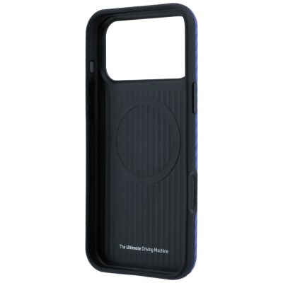 7. BMW M Carbon Metal Logo MagSafe Hülle für iPhone 17 Pro Max / 18 Pro Max - Blau
