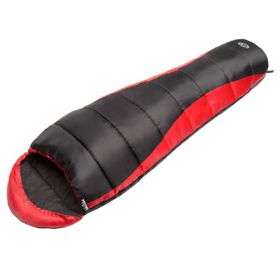 4. NILS CAMP NC2012 Schlafsack schwarz und rot