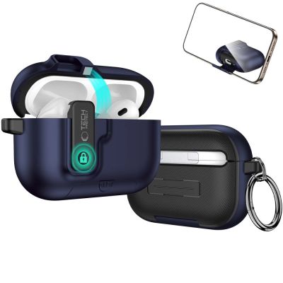 4. Tech-Protect Slim Hook Hülle für AirPods Pro 3 – Marineblau