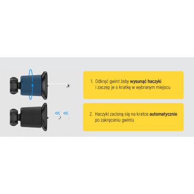 23. Wozinsky WCT5-Q6S2Y Autohalterung mit Qi/MagSafe 15W induktivem Ladegerät für Lüftungsgitter mit Ventilator - Schwarz