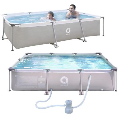 11. Rechteckiger Rahmenpool mit leistungsstarker Filterpumpe 300 x 207 x 66 cm 17771EU