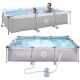 11. Rechteckiger Rahmenpool mit leistungsstarker Filterpumpe 300 x 207 x 66 cm 17771EU