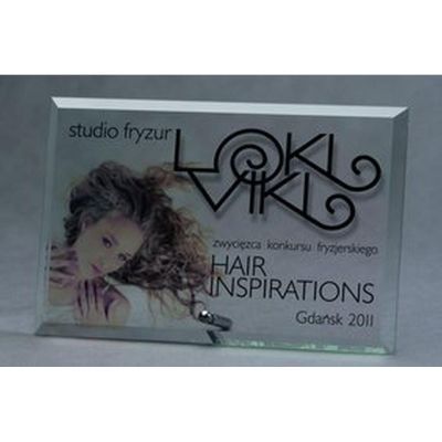 2. Glastrophäe mit LuxorJet-Farbdruck