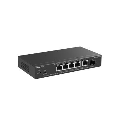 2. Ruijie Networks RG-ES206MG-P Netzwerk-Switch, Managed L2 2,5G Ethernet (100/1000/2500), PoE-fähig, Tisch-/Wandmontage, Schwarz