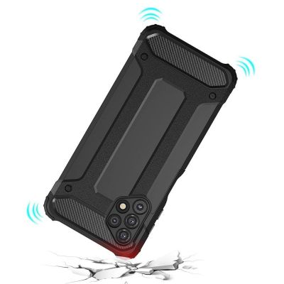 8. Hybrid Armor Case Tough Rugged Cover für Samsung Galaxy A73 schwarz