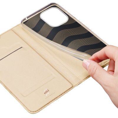 8. Dux Ducis Skin Pro Hülle für Xiaomi Redmi 11A / Poco C55 / Redmi 12C Cover Flip Card Wallet Stand Gold