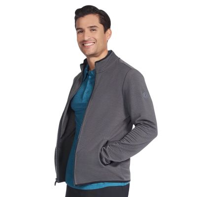 3. Skechers The Hoodless Hoodie Ottoman Jacket JA25-BKCC Grau L