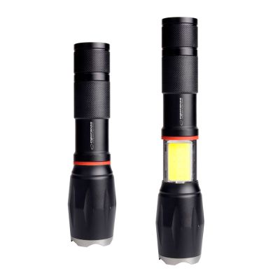 29. ESPERANZA Aluminium-Taschenlampe mit Seitenlicht COB DIONE EOT070