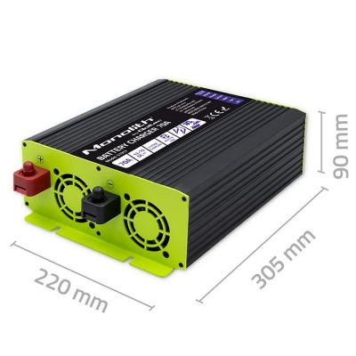 9. Qoltec Monolith 51917 Intelligentes Profi-Ladegerät für LiFePO4-, AGM-, GEL- und SLA-Batterien | 70 A | 12 V | Schnellladung