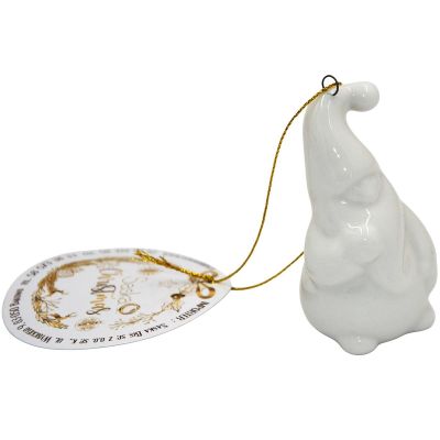 44. Keramik-Weihnachtsmannkugel, 7,8 cm, 1 Stück