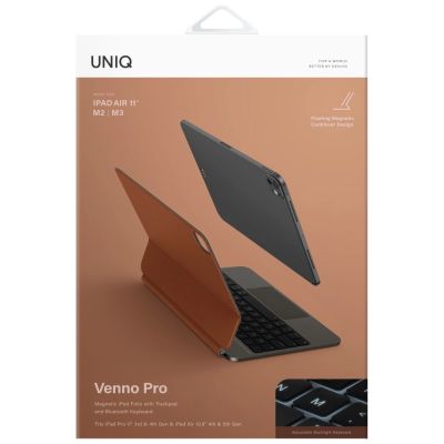 7. Uniq Venno Pro Magnetische Smart-Hülle mit Tastatur für iPad 11" 2025 / iPad Air 11" 2024 / 2025 / iPad Pro 11" 2018 / 2020 / 2021 / 2022 / 2024 - Braun
