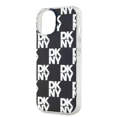 6. DKNY IML Checkered Mono Pattern Hülle für iPhone 15 / 14 / 13 – Schwarz