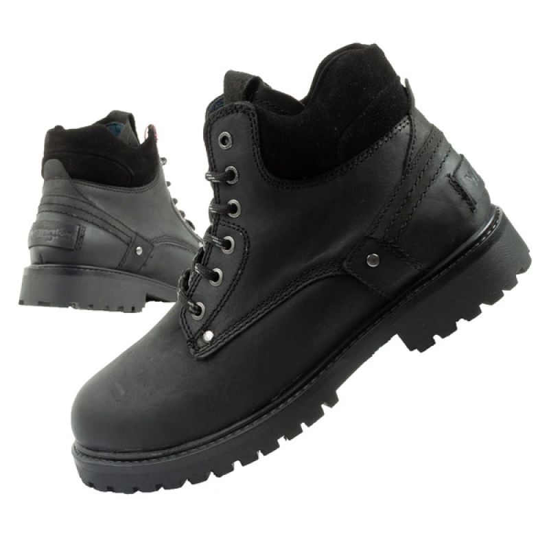 Wrangler Yuma Herrenstiefel Chelsea Boots Elegantes Leder Schwarz