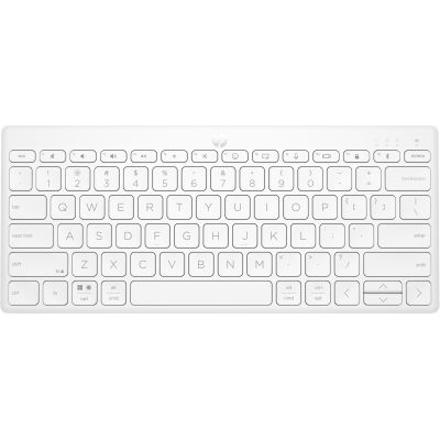 HP 350 Kompakte Bluetooth-Tastatur für mehrere Geräte, kabellos, Weiß, 692T0AA