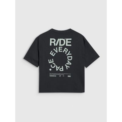 4. Übergroßes bedrucktes Damen-T-Shirt 4F 4FWSS25TTSHF1993-20S