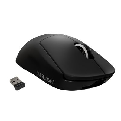 9. Logitech G Pro X Superlight Gaming-Maus, kabellos, rechte Seite, RF, 25600 DPI