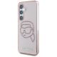2. Karl Lagerfeld Rhinestones K. Head Logo Samsung Galaxy S25 Hülle, rosa