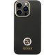 3. Guess 4G Silikon-Logo-Strass-Hülle für iPhone 13 Pro Max – Schwarz