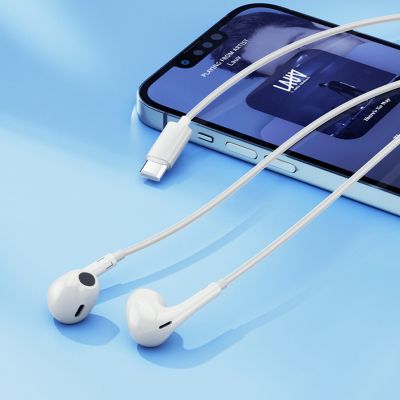 5. QCY LH1 Kabelgebundener In-Ear-Kopfhörer mit Fernbedienung und Mikrofon, 1,15 m – Weiß