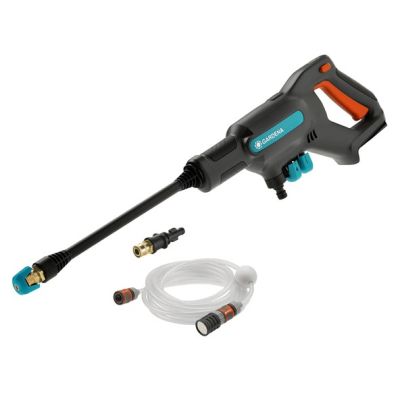 5. Gardena AquaClean 24/18V P4A Kompakt-Hochdruckreiniger mit Akku, 250 l/h, Schwarz, Blau, Orange