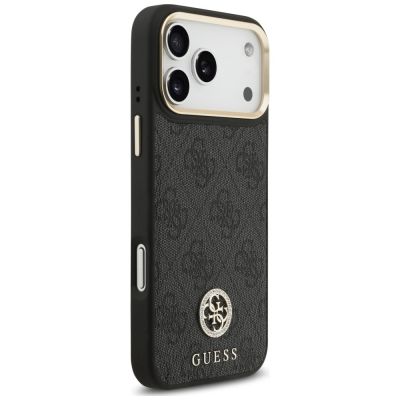 4. Guess 4G Strass Logo MagSafe Hülle für iPhone 18 Pro Max / 17 Pro Max – schwarz